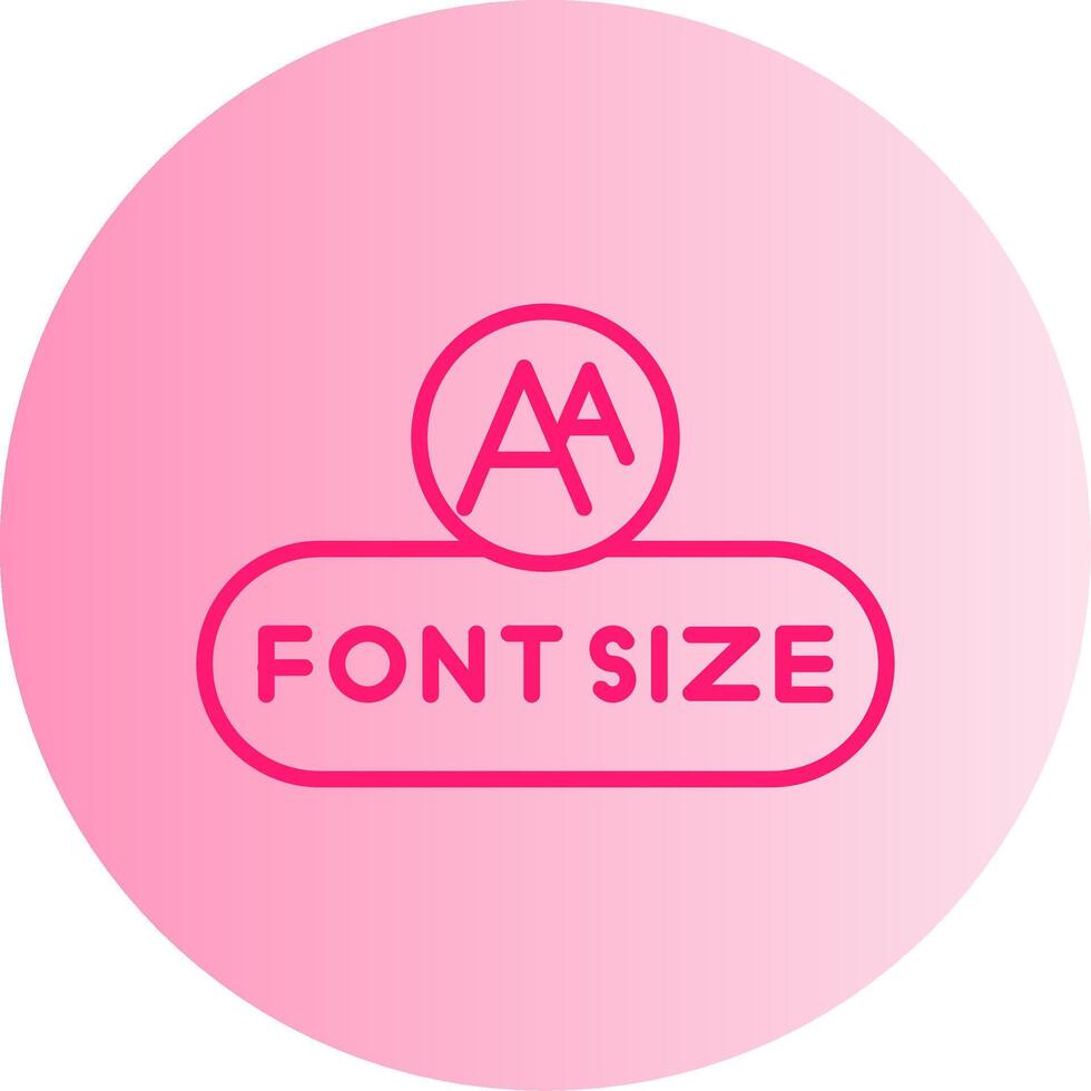 Adjust Font Size Button Gradient Two Tone Circle vector