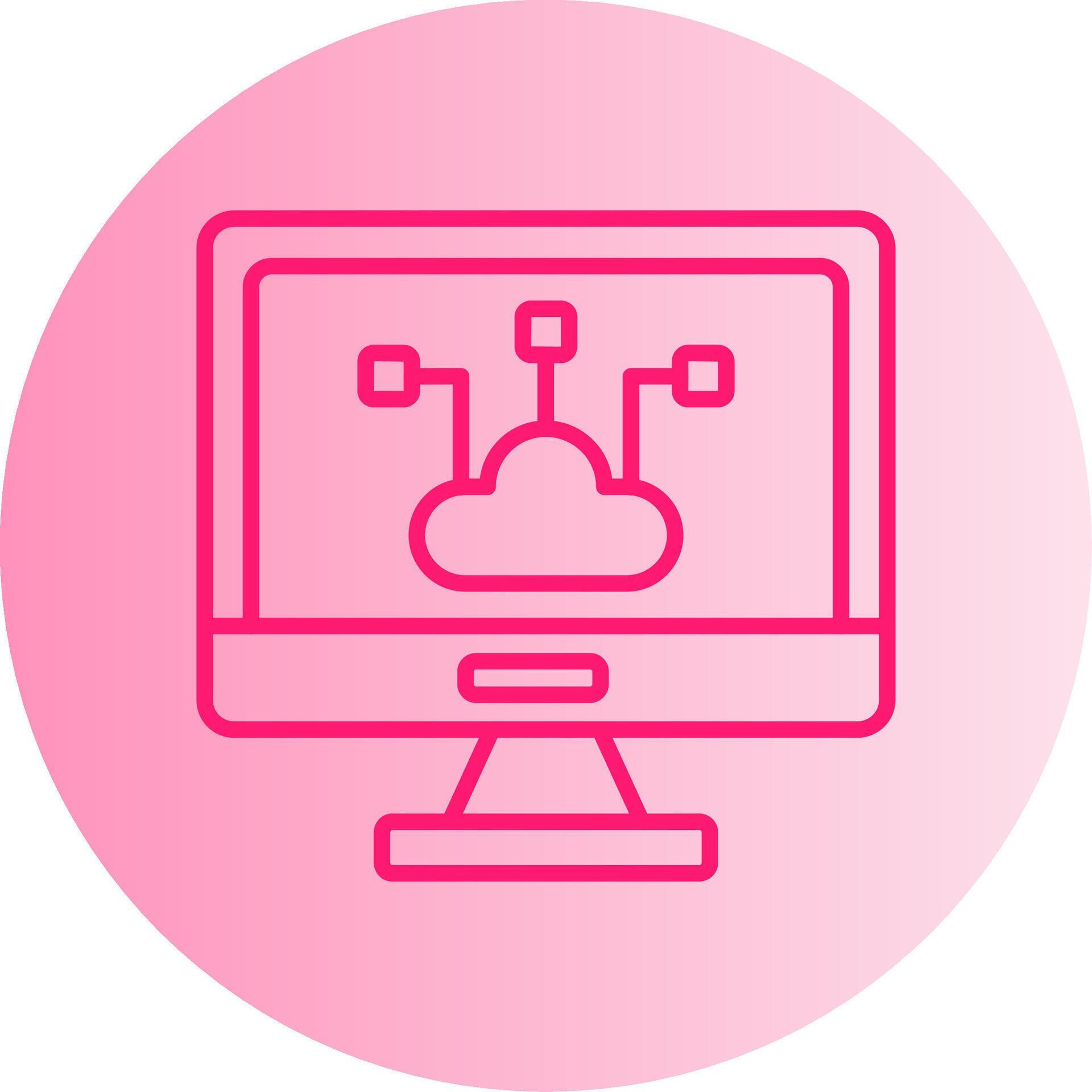 Edge Computing Node Icon Gradient Two Tone Circle 72633229 Vector Art ...