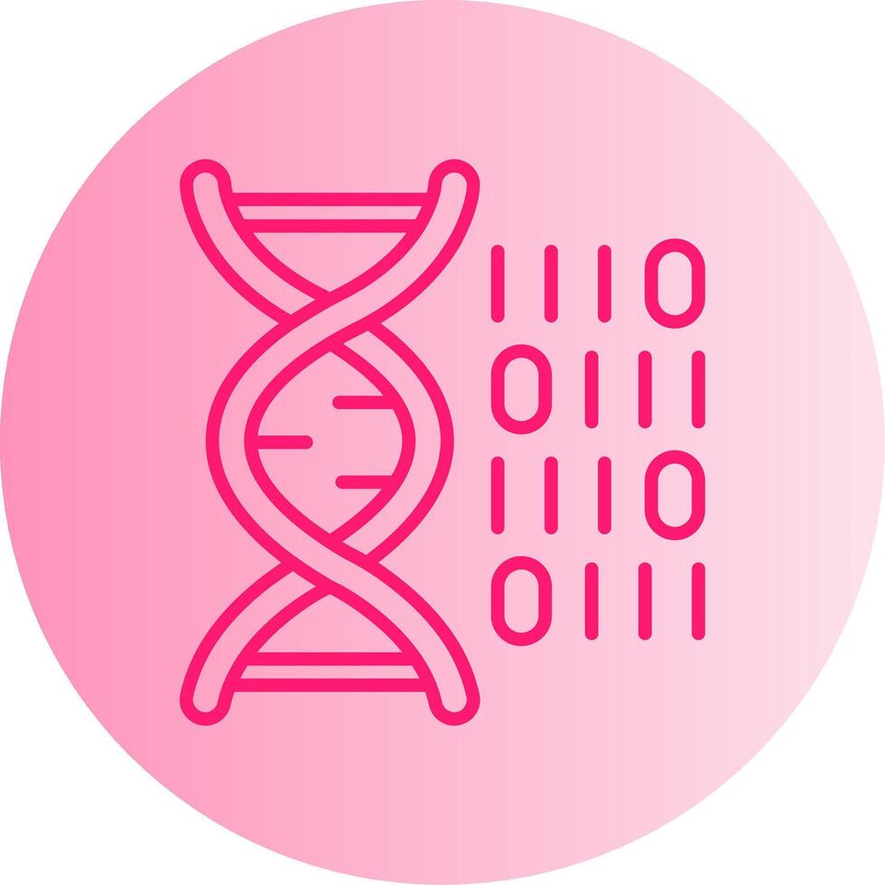 Genetic Code Structure Gradient Dual Tone Circle vector