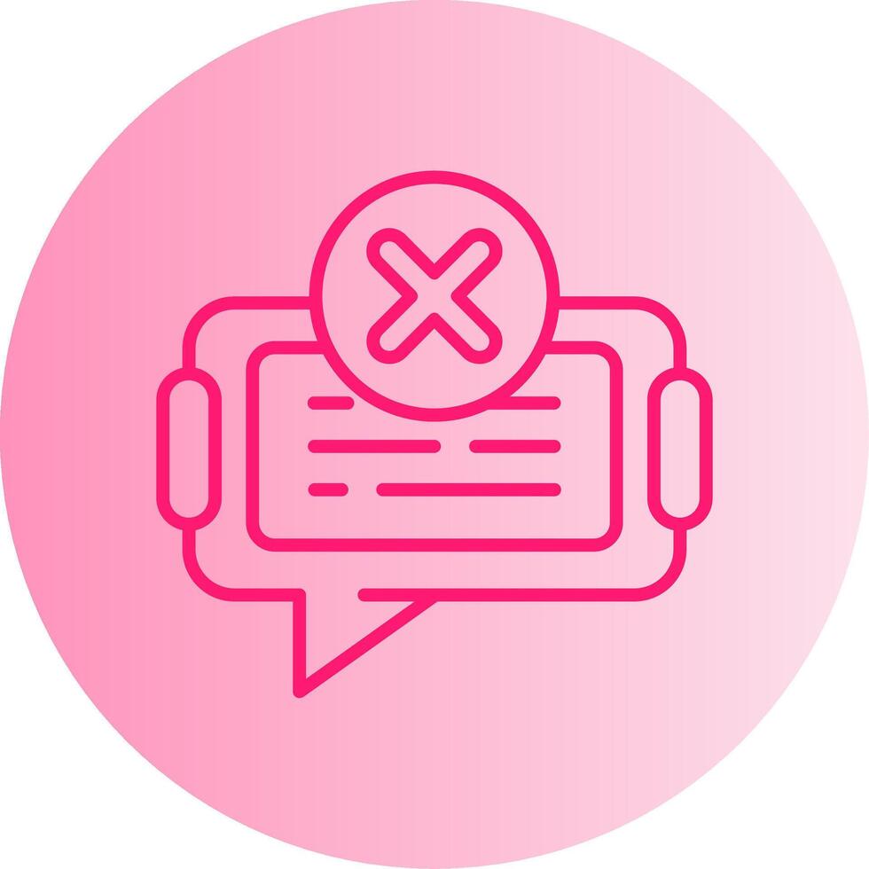 Delete Chat Message Gradient Dual Tone Circle vector