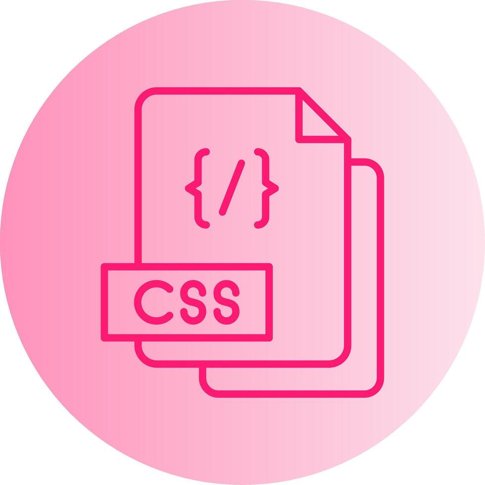 Cascading CSS File Gradient Dual Tone Circle vector