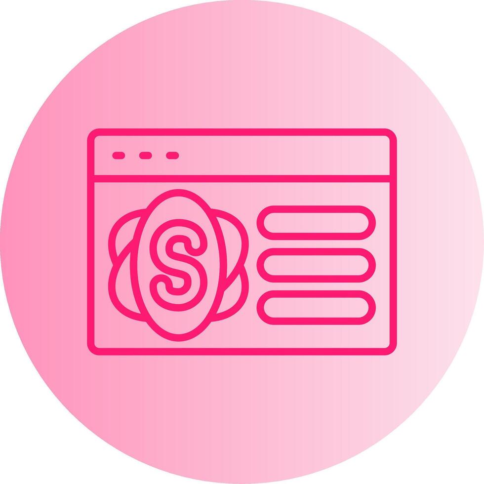 Semantic Web Technology Gradient Dual Tone Circle vector