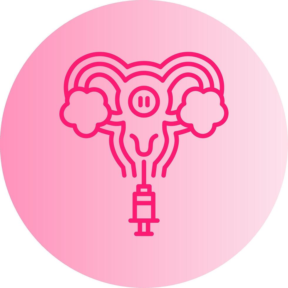 Artificial Insemination Process Gradient Dual Tone Circle vector