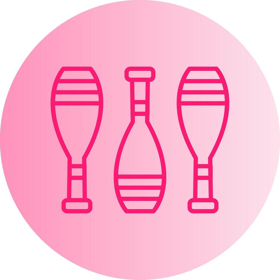 Juggling Performance Act Gradient Dual Tone Circle vector