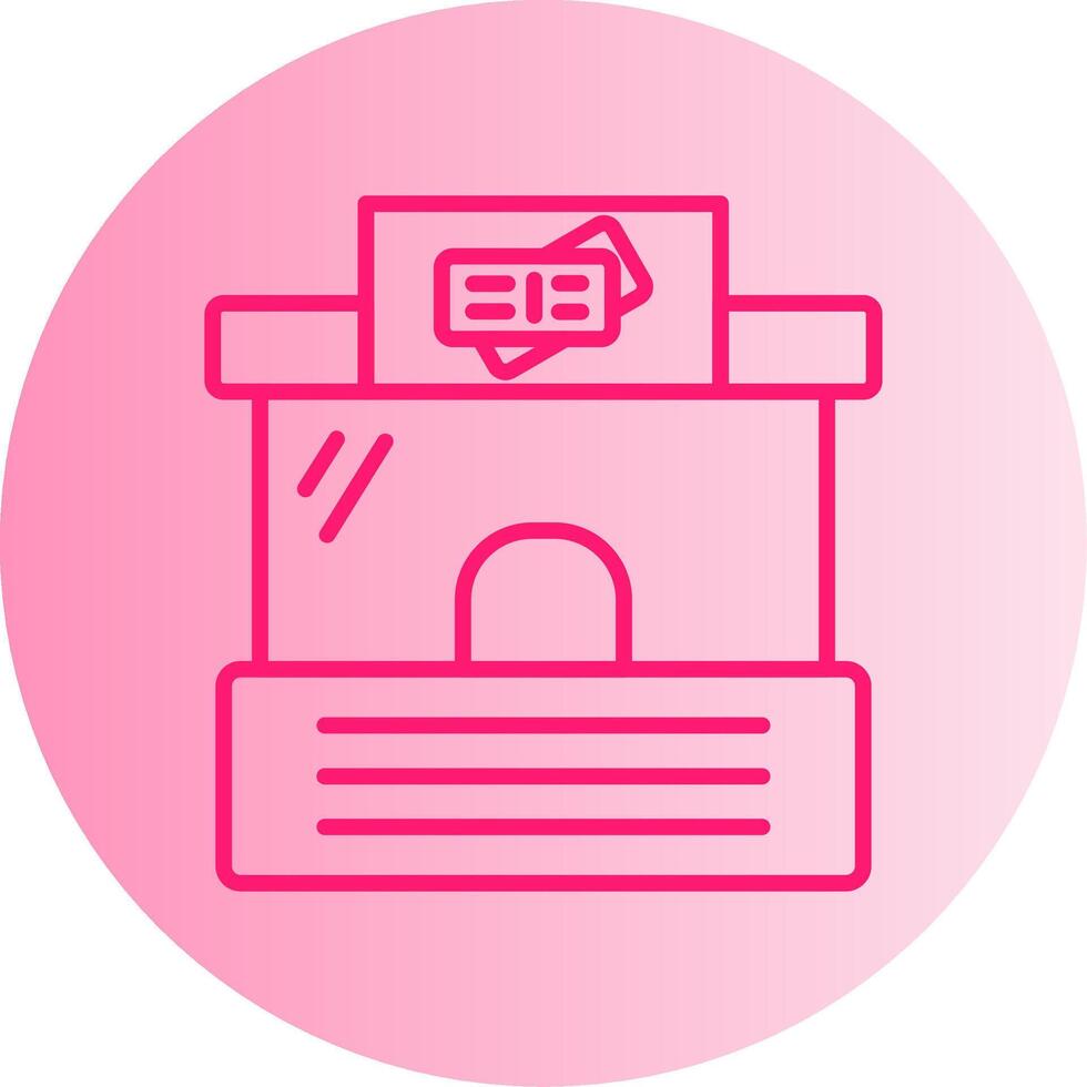 Ticket Box Counter Gradient Dual Tone Circle vector