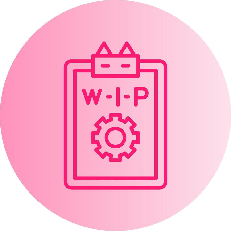 WIP Development Stage Gradient Dual Tone Circle vector