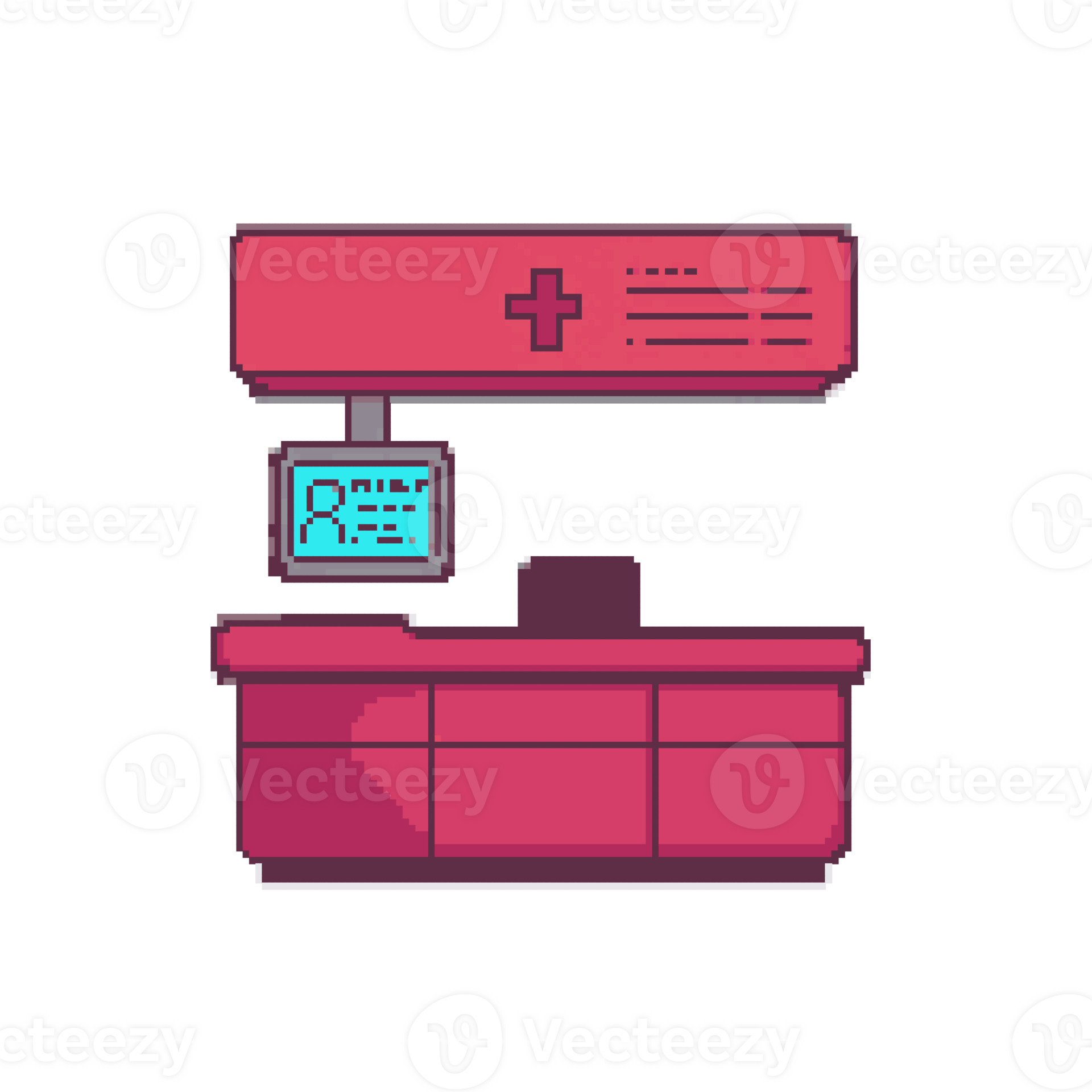 Pixelated Pharmacy Counter Healthcare Icon 72639865 PNG