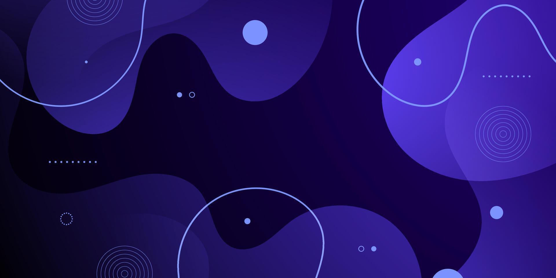 Abstract gradient dark blue and purple fluid background. Simple liquid pattern with geometric shapes pattern concept. vector