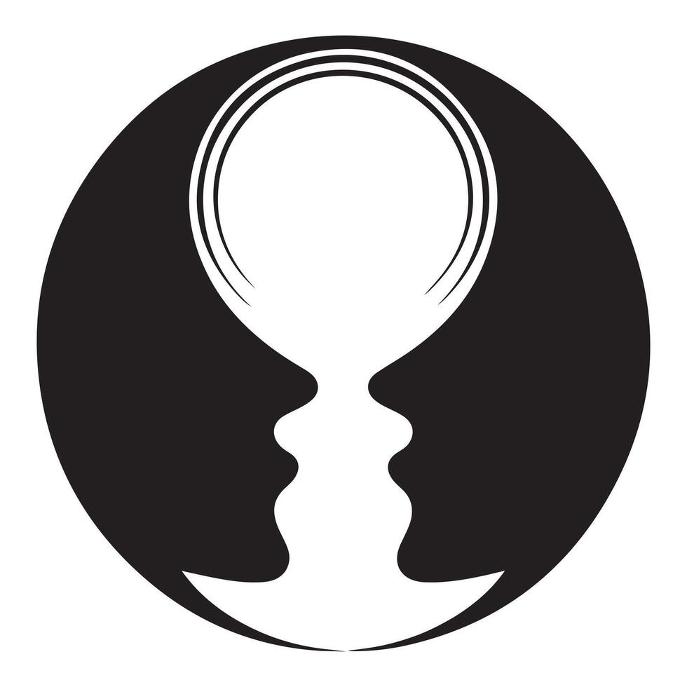 Abstract breathing circle design with geometric elements and subtle gradients silhouette vector