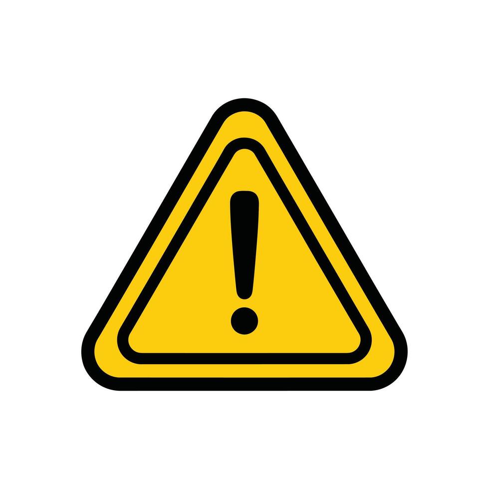 Essential universal visual warning symbol for immediate attention and critical hazard identification, signifying caution and potential danger vector