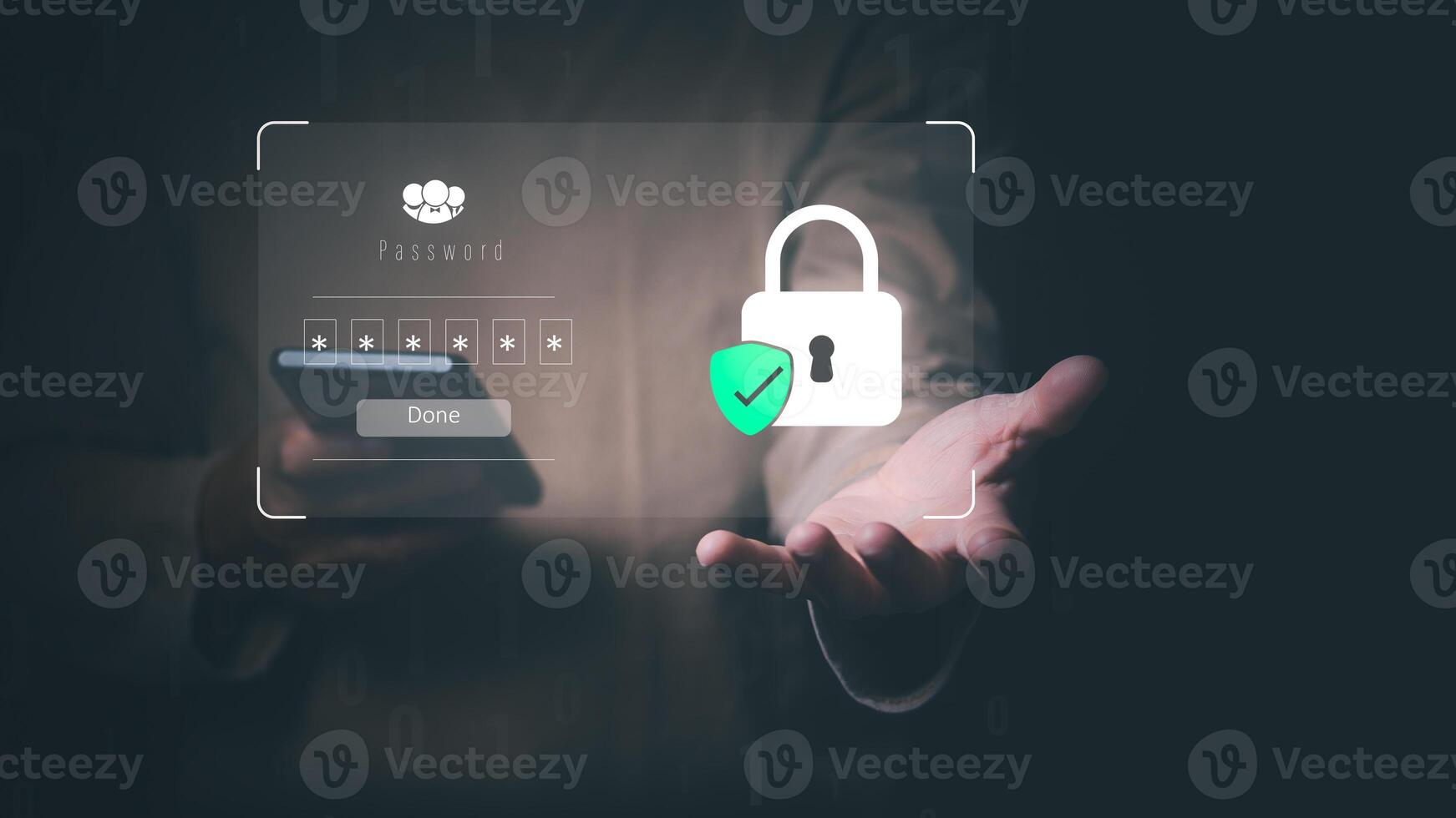 Cybersecurity that shows data protection, secure login, the importance of login, and safe data protection in the digital world. photo