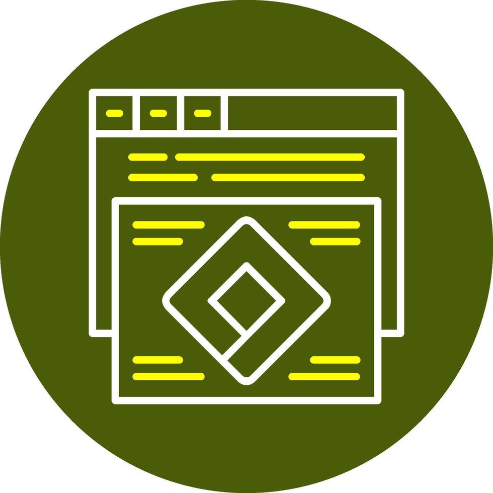 Attribution modeling Circle Line Two Color Icon vector