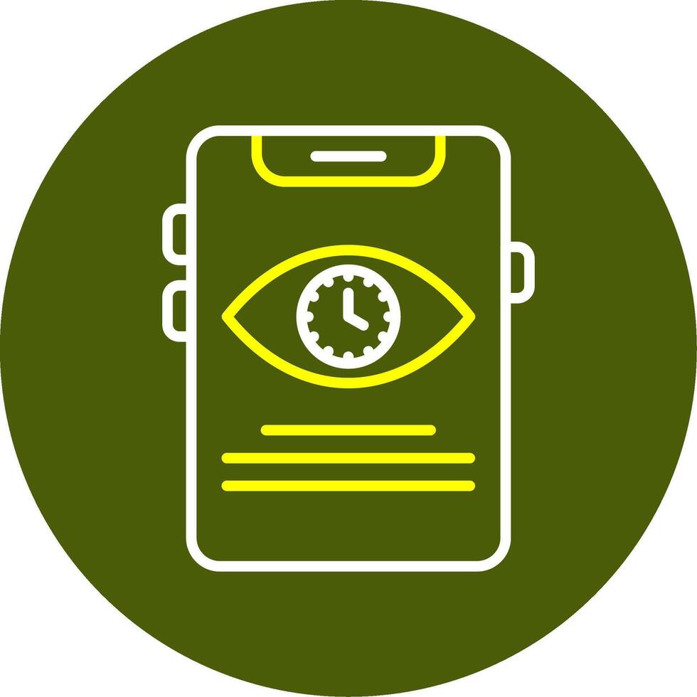 Screen timeout Line Two Color Icon Design vector