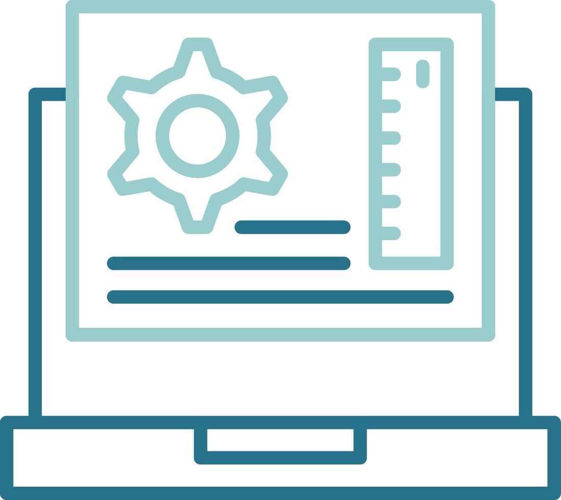 App Development Two Color Outline Icon vector