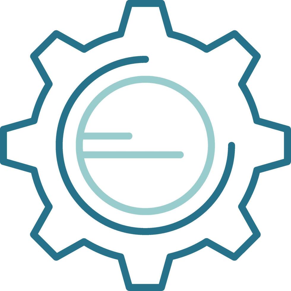 Settings Two Color Outline Icon vector