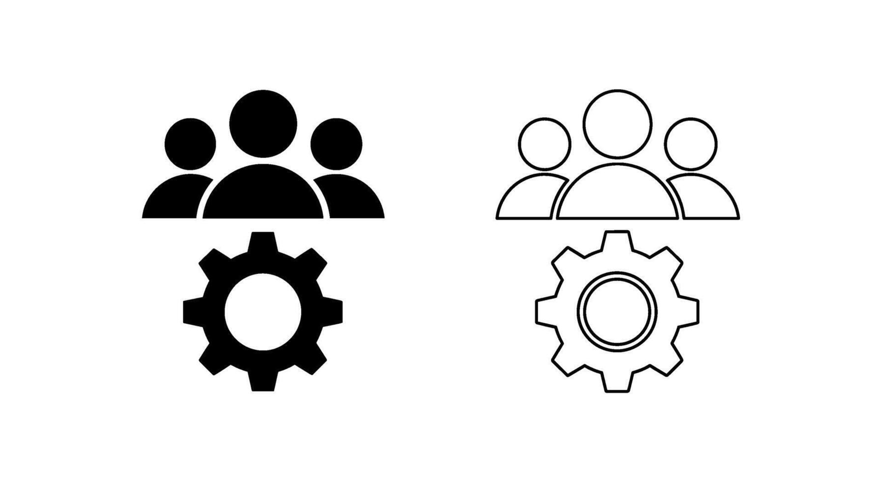 Team members collaborating with a gear mechanism symbolizing teamwork and efficiency in a business setting fostering innovation and productivity vector