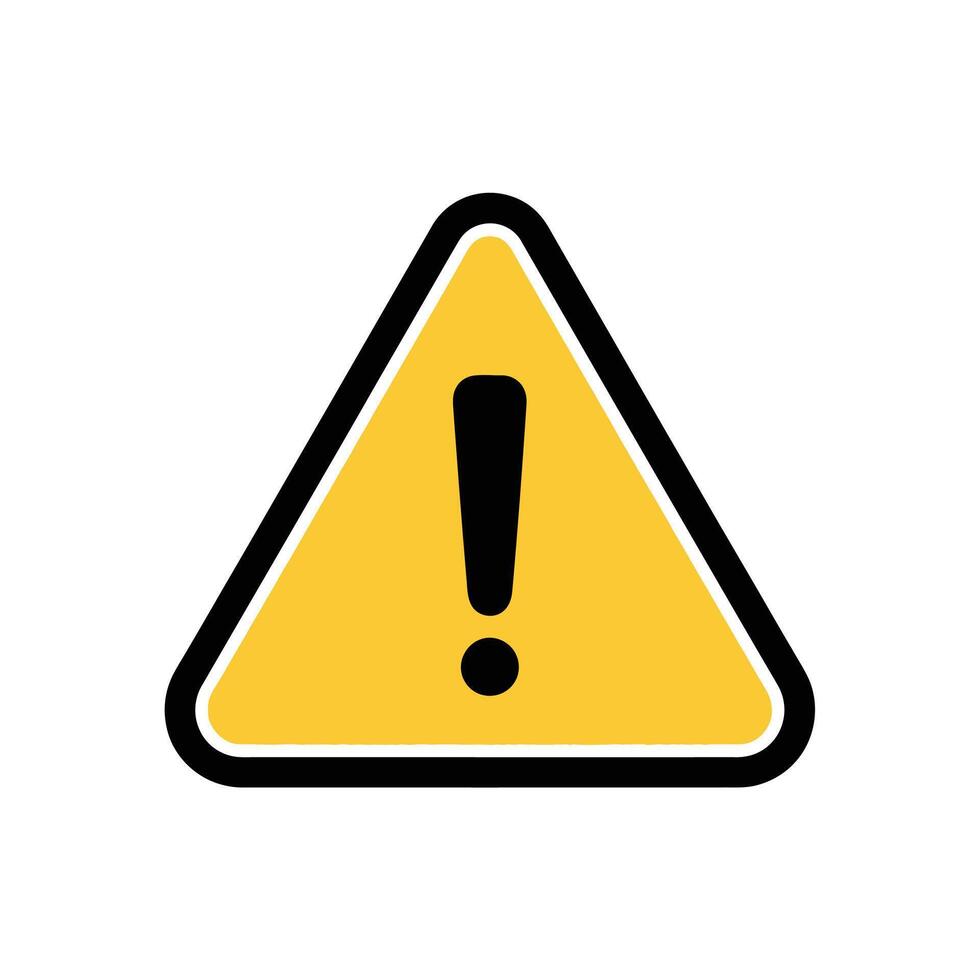 Essential Warning Sign for Caution and Danger Alert - Graphic Symbol for Safety Notifications and Critical Information Display vector