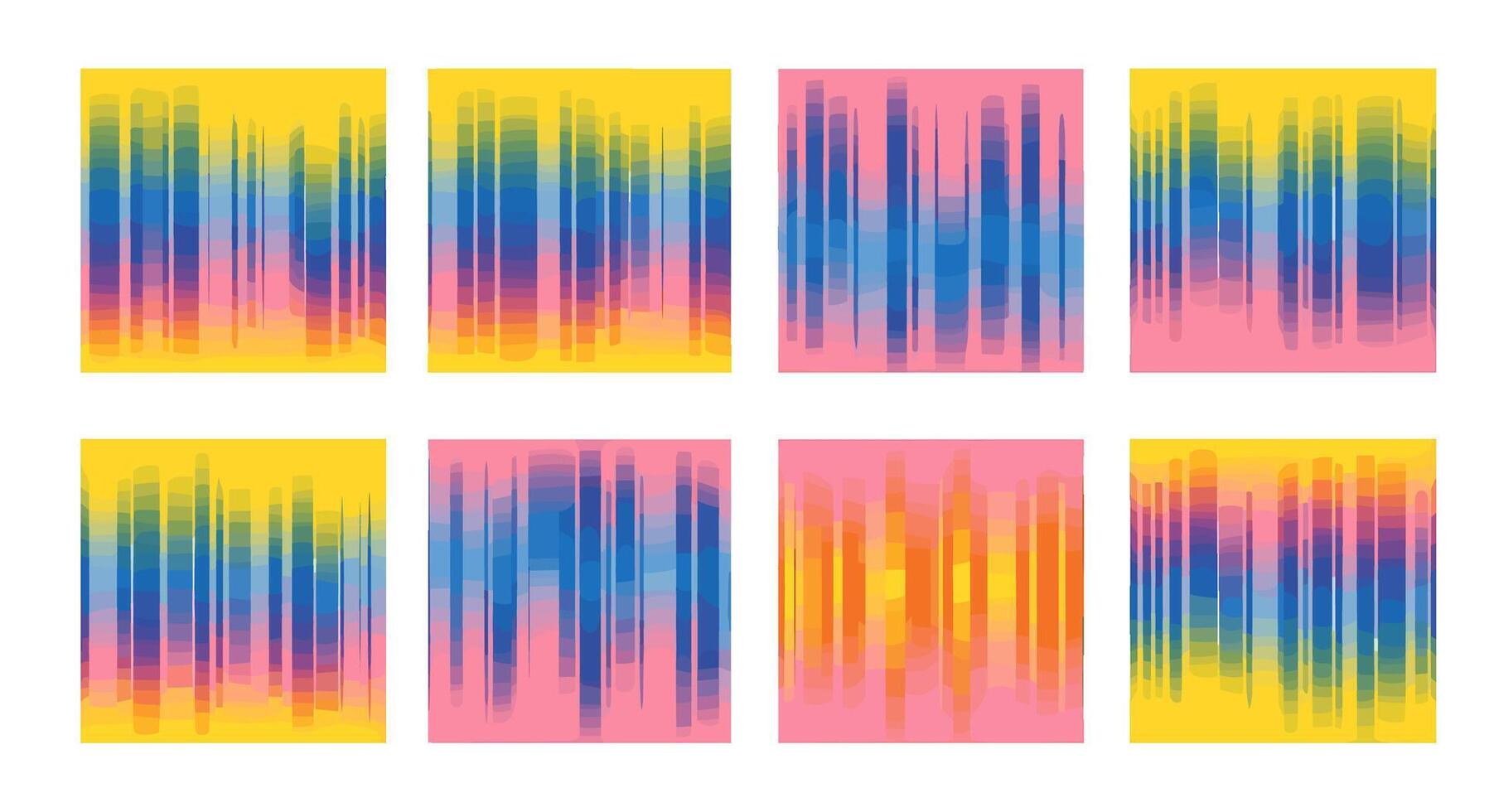 Abstract colorful gradient background set vertical stripes with blurred effect modern design for wallpaper, banner, poster, cover, presentation, and creative projects vector