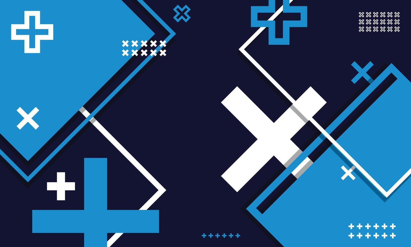 Modern background of overlapping abstract blue geometric shapes vector