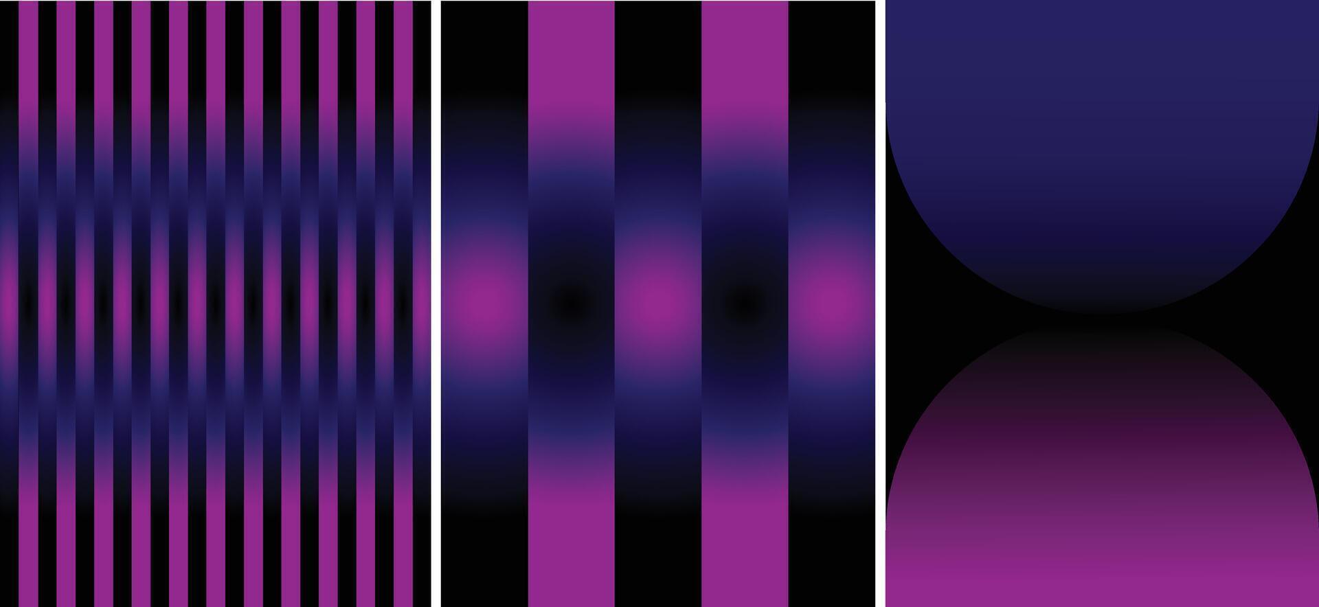 Abstract vertical stripes and gradients in purple and blue with a dark background vector