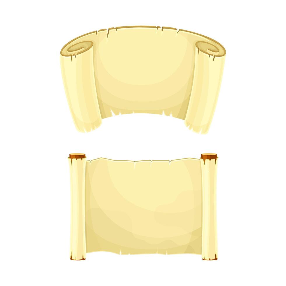 dos rollos con un blanco espacio para texto vector