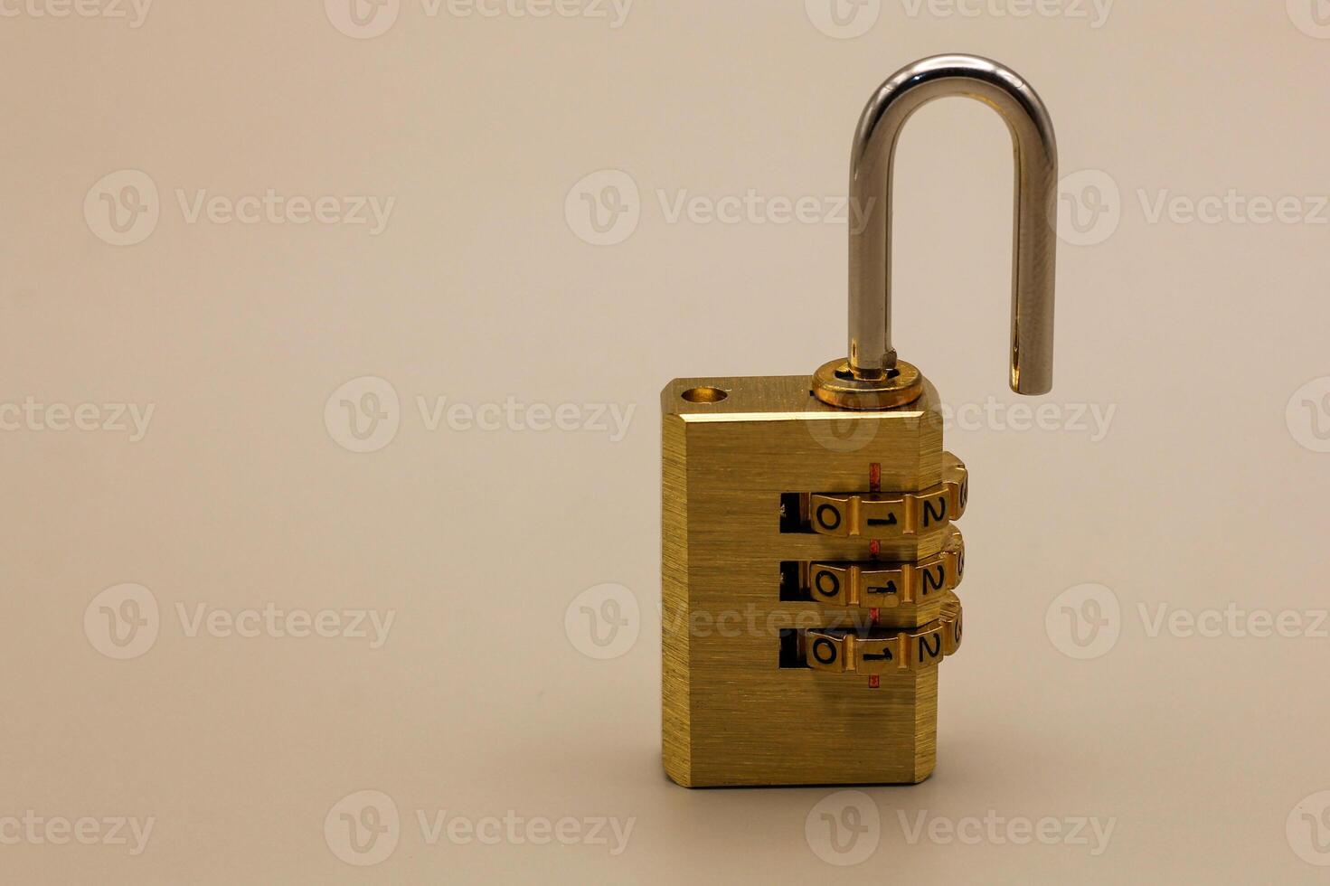Unlocking Security A Combination Padlock with Code Digits photo