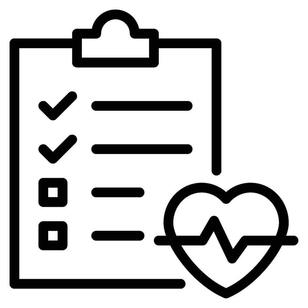 A checklist with a heart and a check mark vector