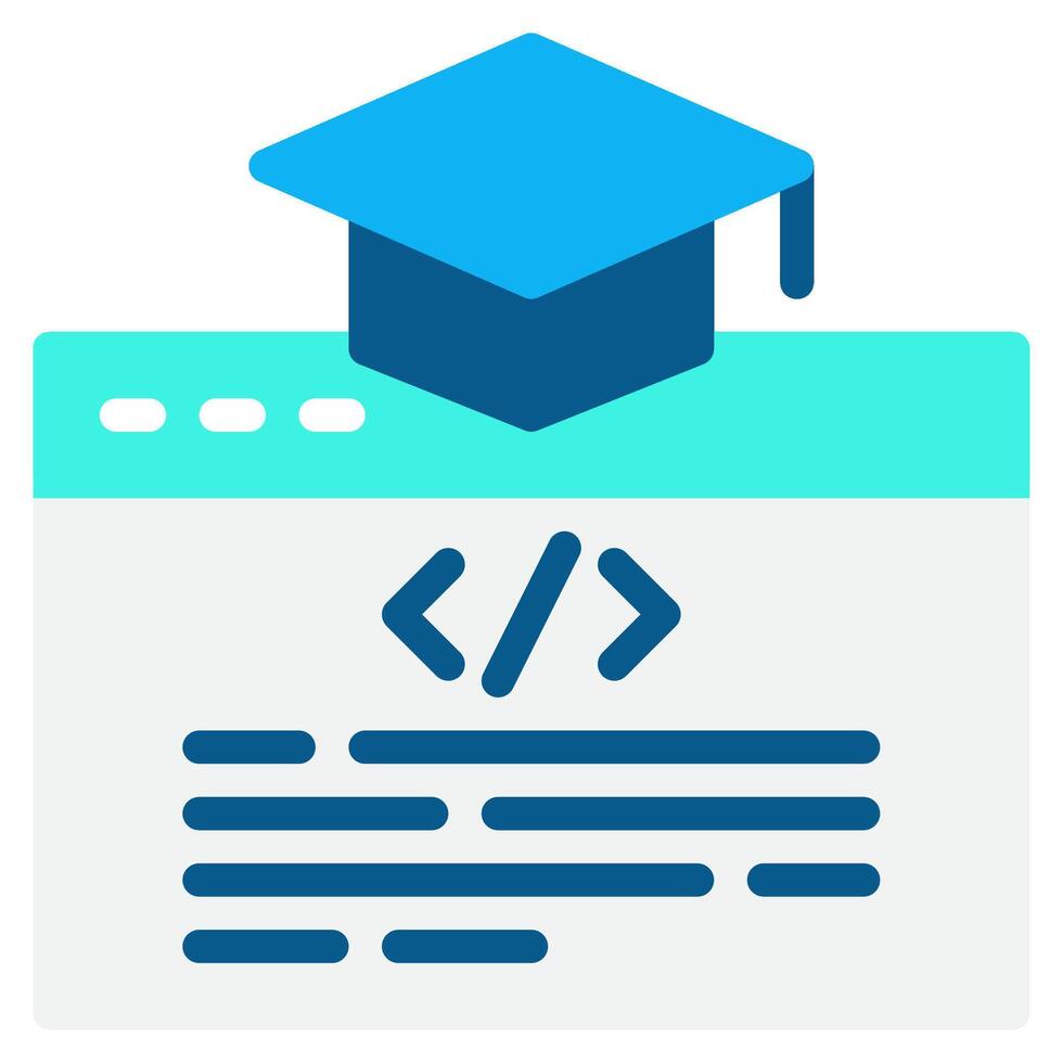 Illustration of Coding Courses vector