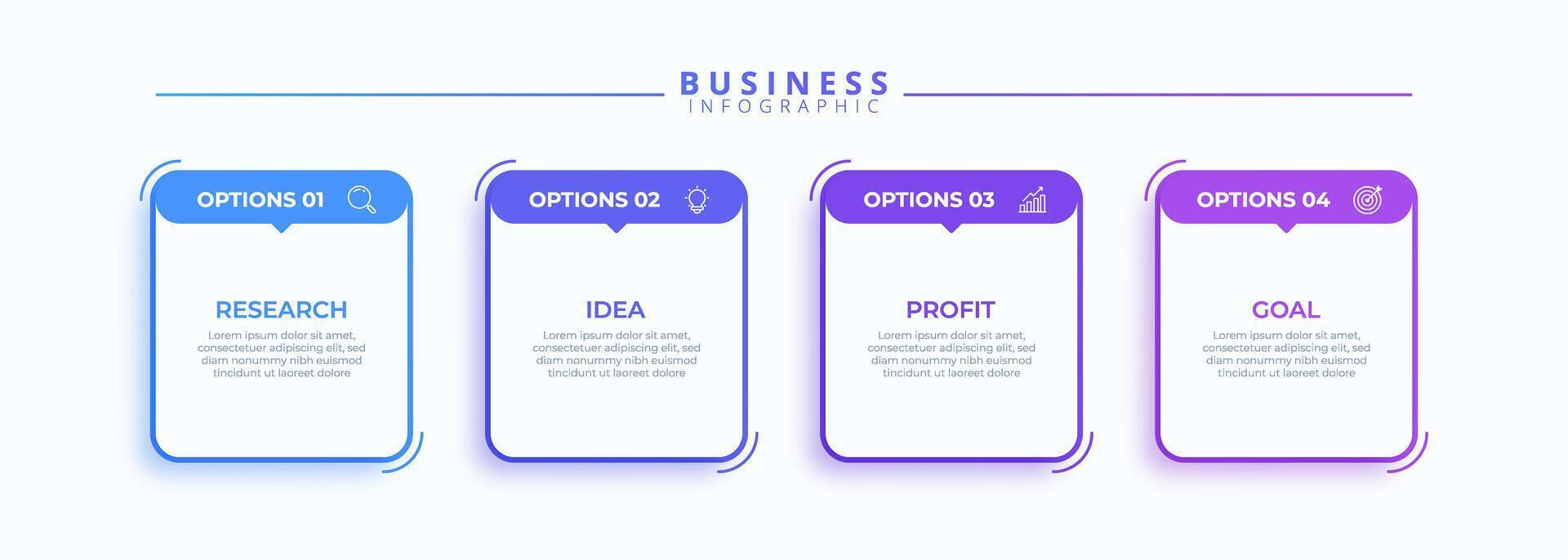 Infographic thin line design with icons and 4 options or steps. Infographics for business concept. Can be used for presentations banner, workflow layout, process diagram, flow vector