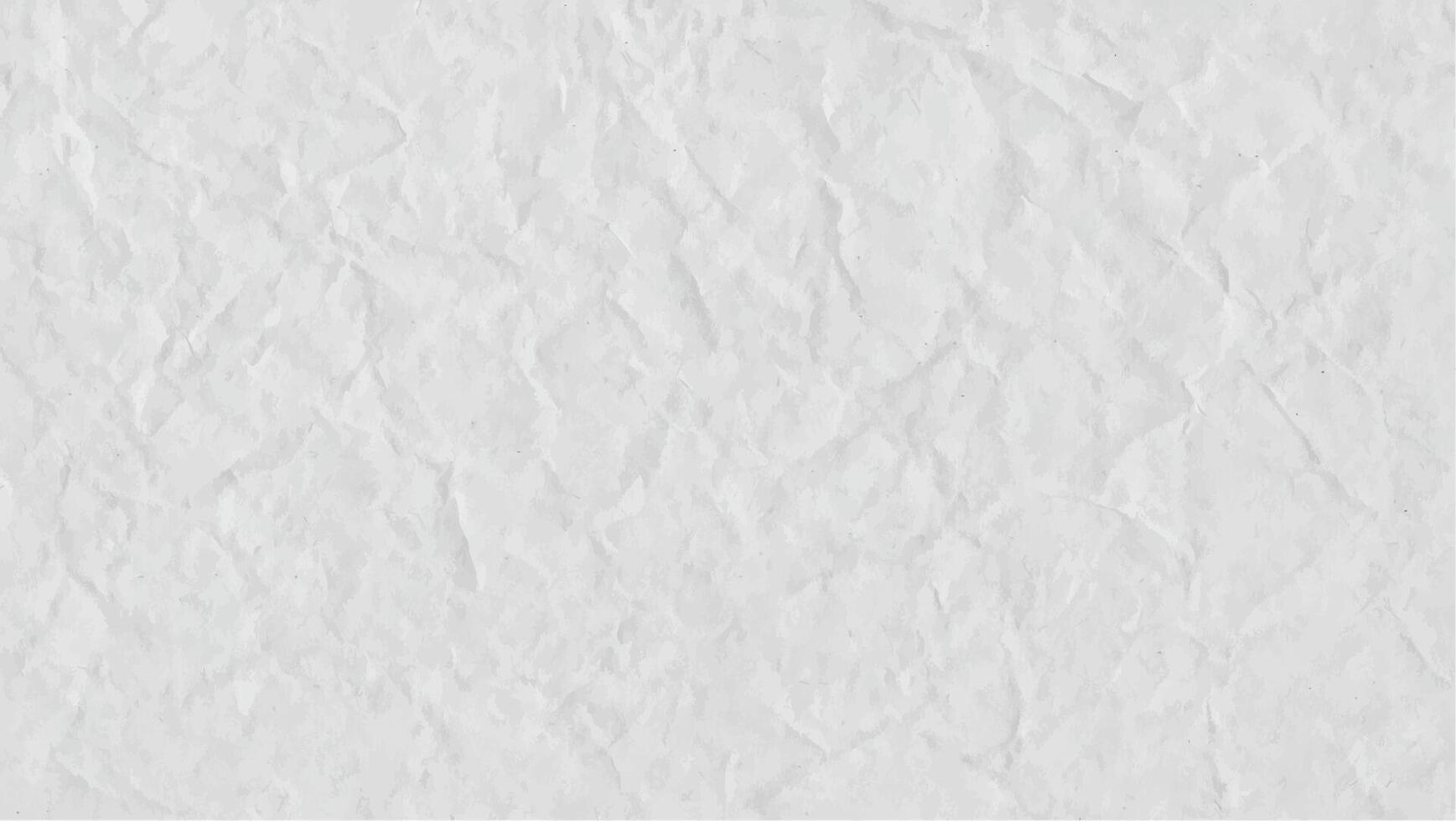 White wrinkled paper texture background. Crumpled and folded paper surface with soft shadows. Realistic background for design, poster, and presentation use. vector