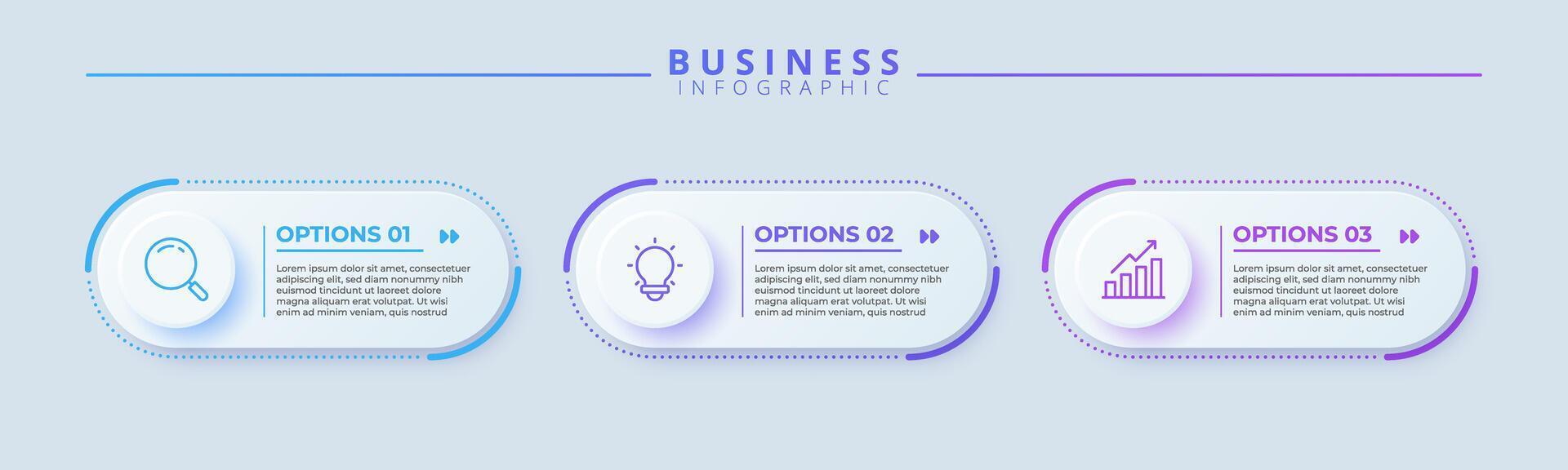 Infographic thin line design with icons and 3 options or steps. Infographics for business concept. Can be used for presentations banner, workflow layout, process diagram, flow chart, info vector
