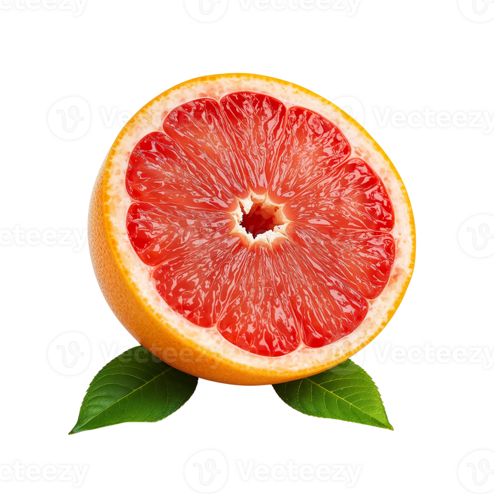 vivace pompelmo attraversare sezione con simmetrico modello su un' trasparente strato png