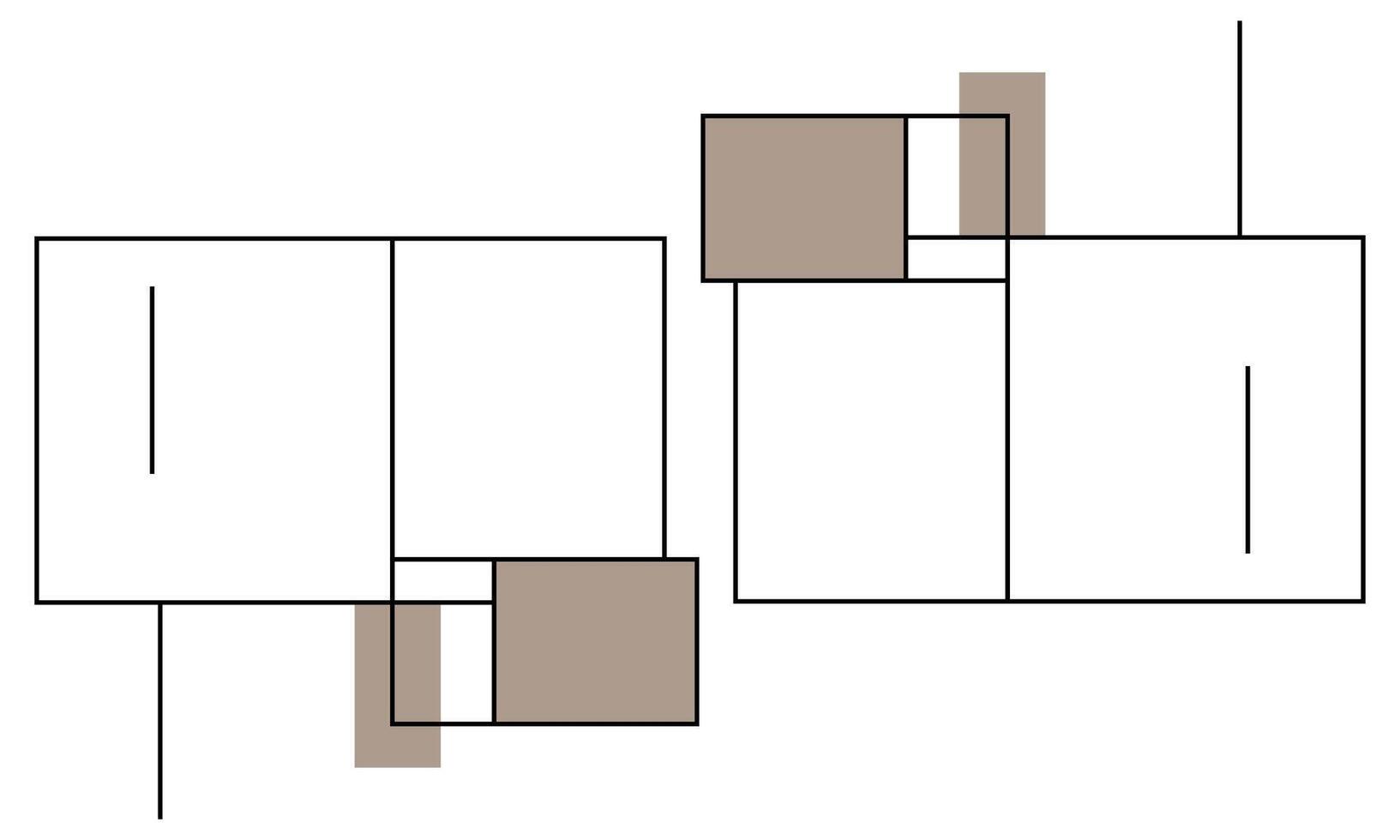 Minimal Geometric Shapes on a Smooth Beige Surface vector