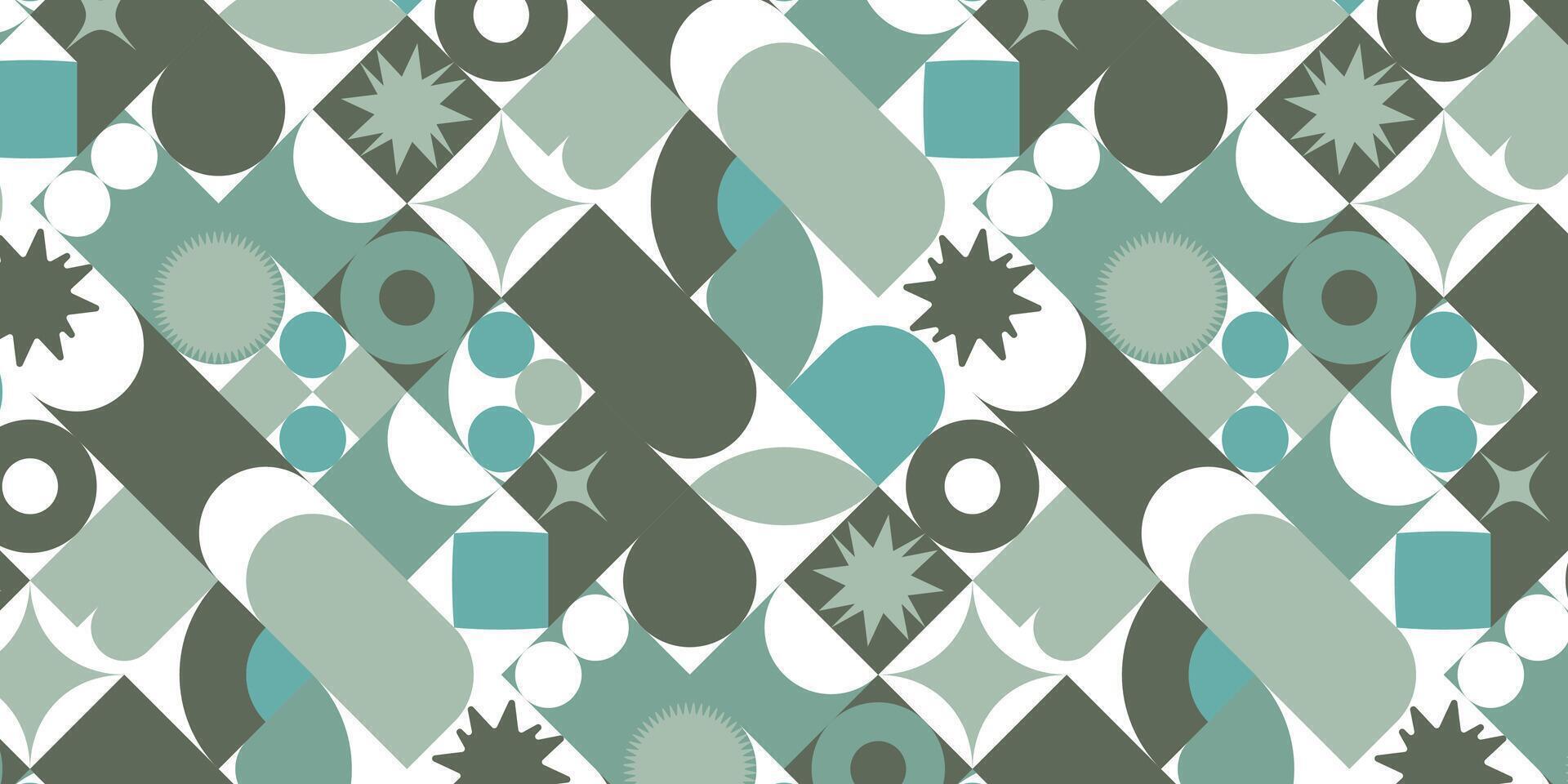 Geometric seamless pattern. Monochrome abstract background in Swiss style. vector