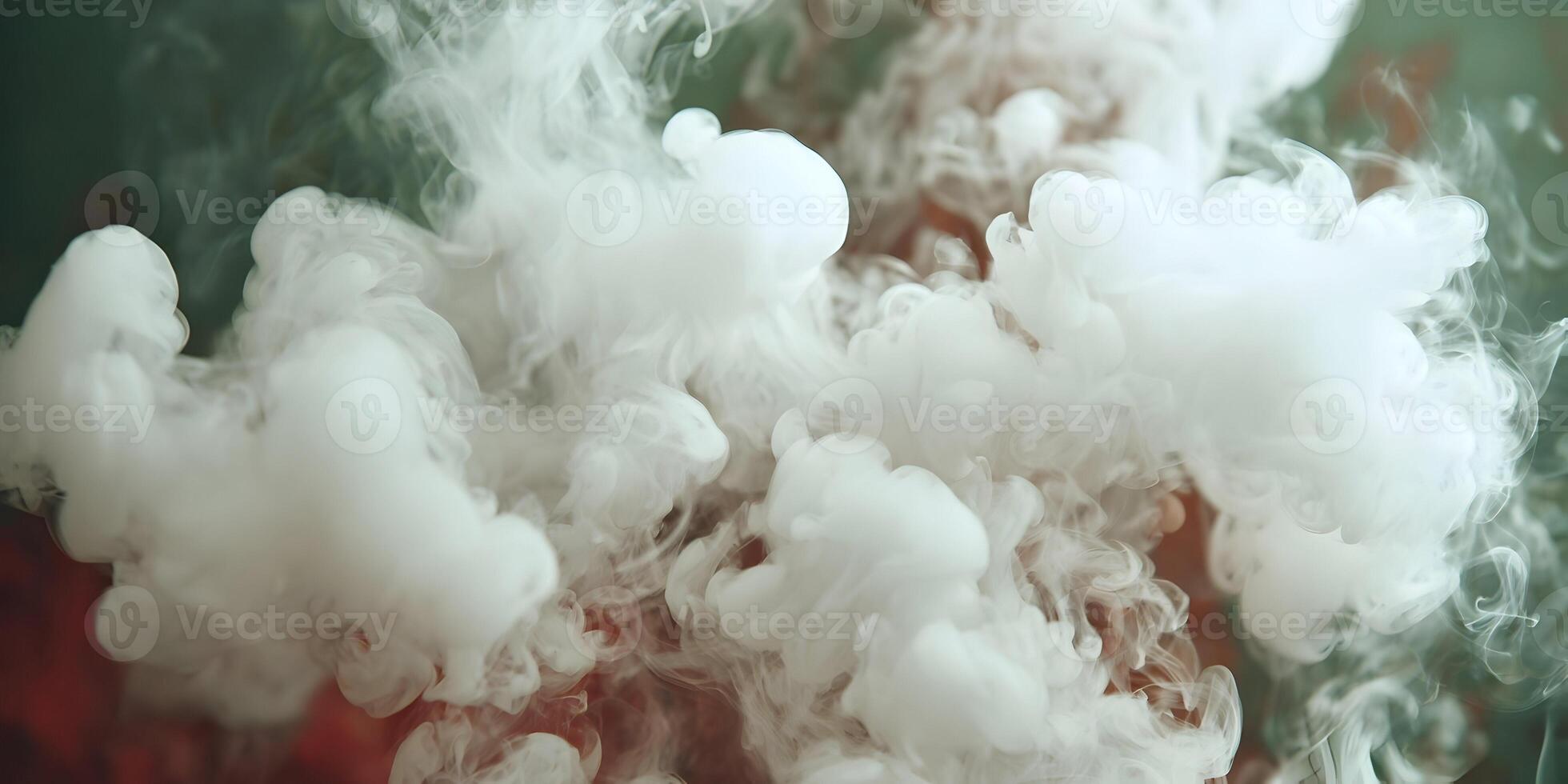Dynamic white smoke creates an ethereal and mysterious abstract background with soft colorful elements photo