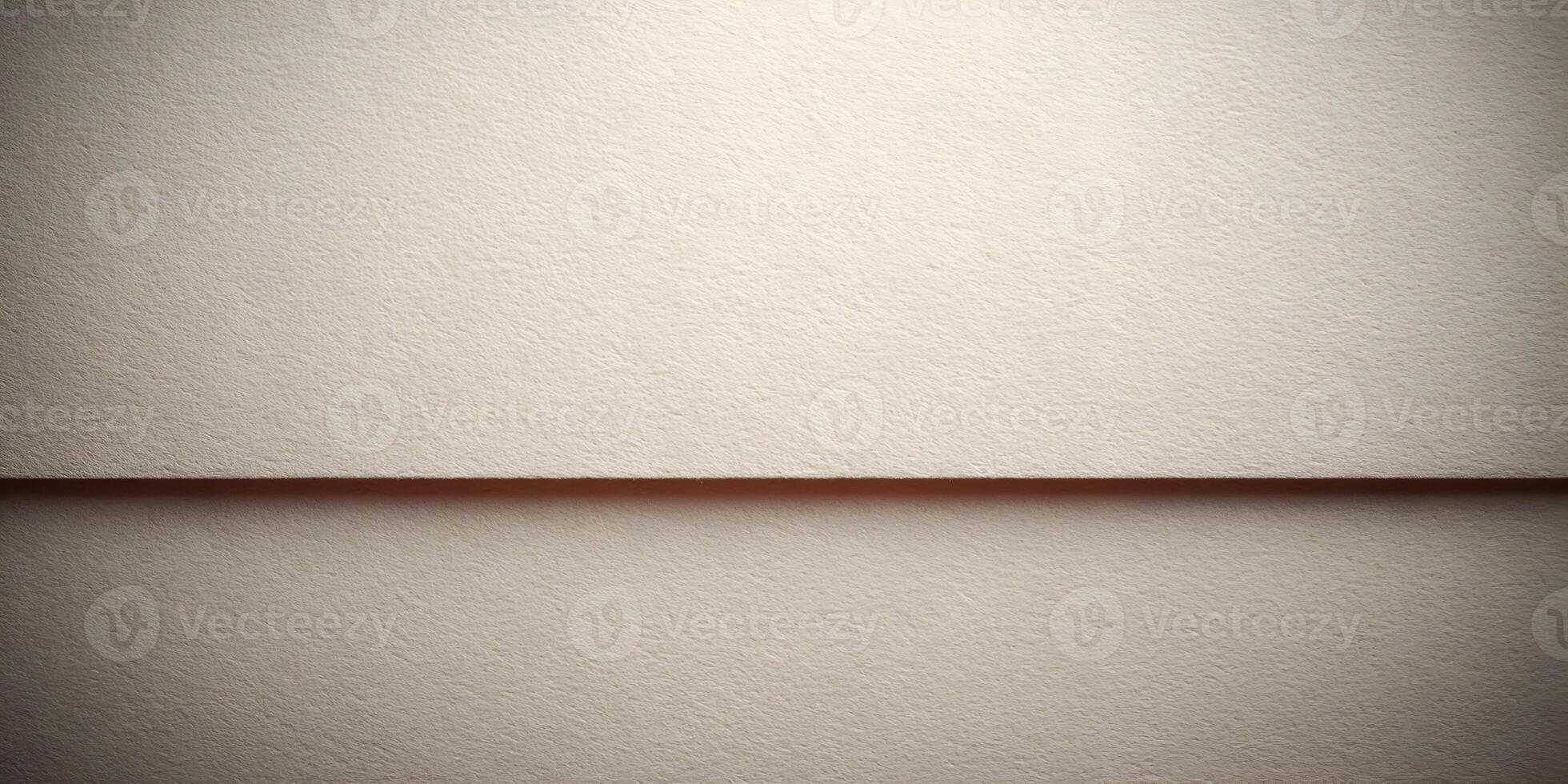 A close up of cream textured paper with a subtle horizontal line creating a divided abstract background photo