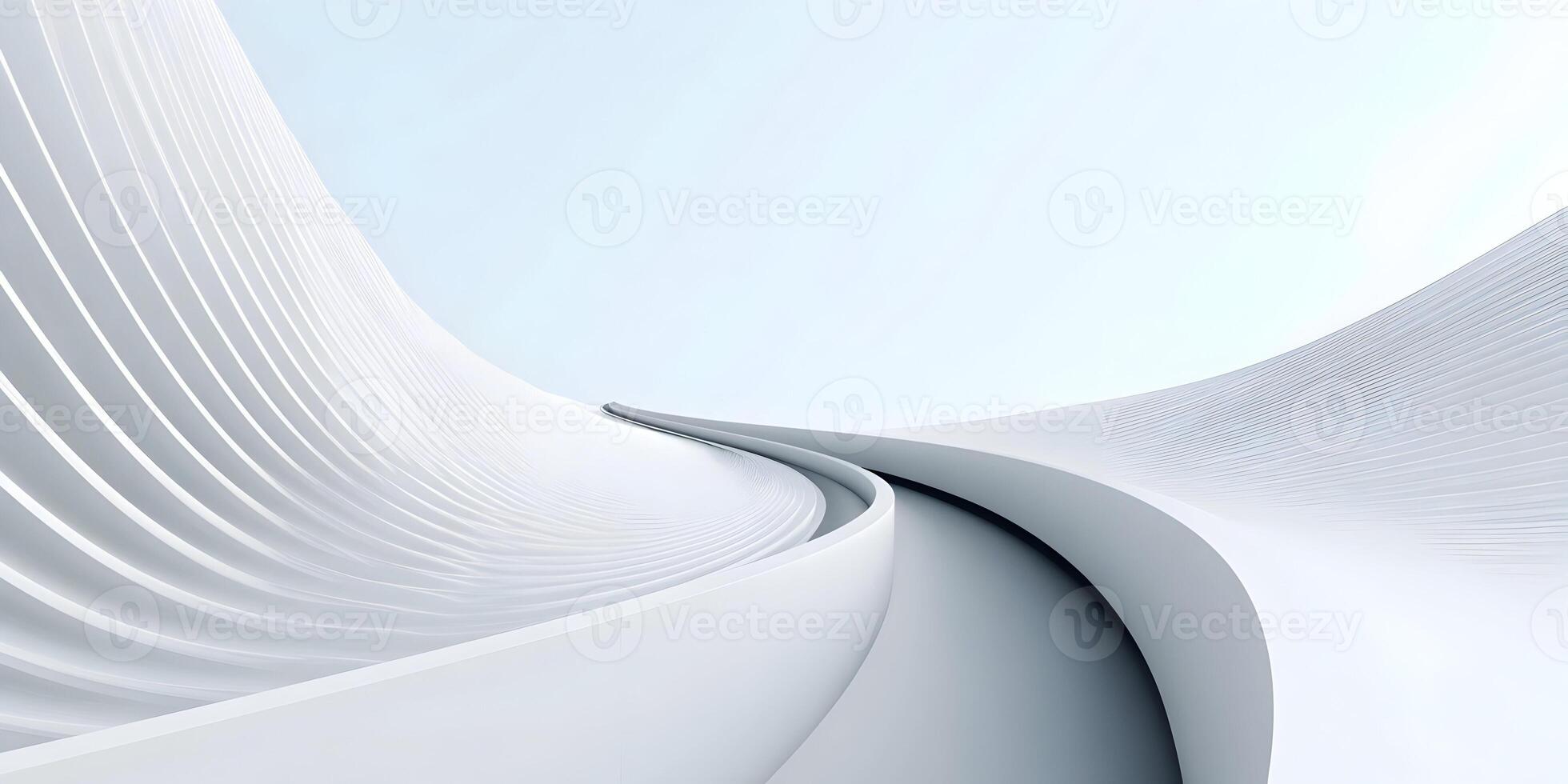 Modern abstract background with smooth white flowing lines and geometric forms photo