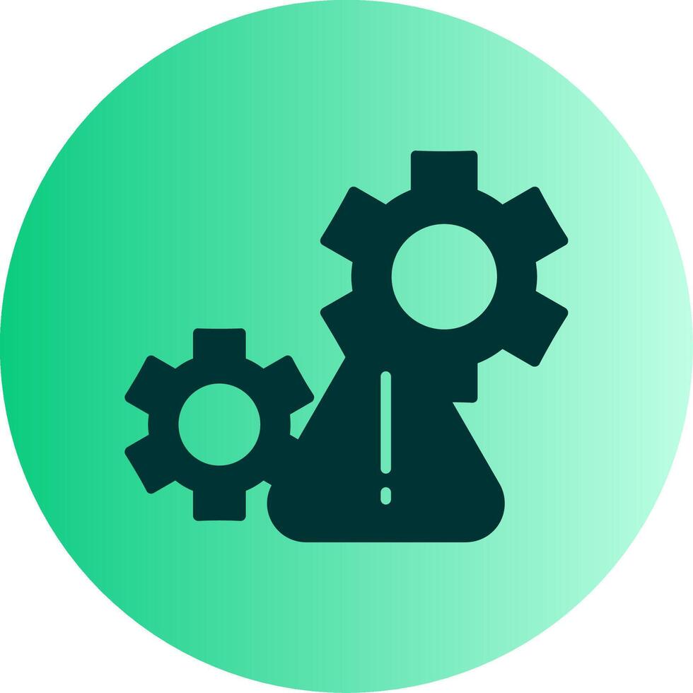 Inefficient Workflow Management System Glyph Gradient Two Tone Circle vector