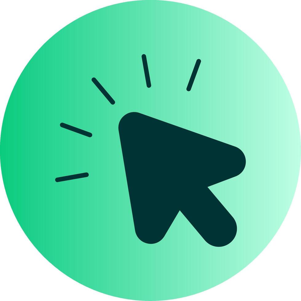 Hover Mouse Over Element Glyph Gradient Two Tone Circle vector