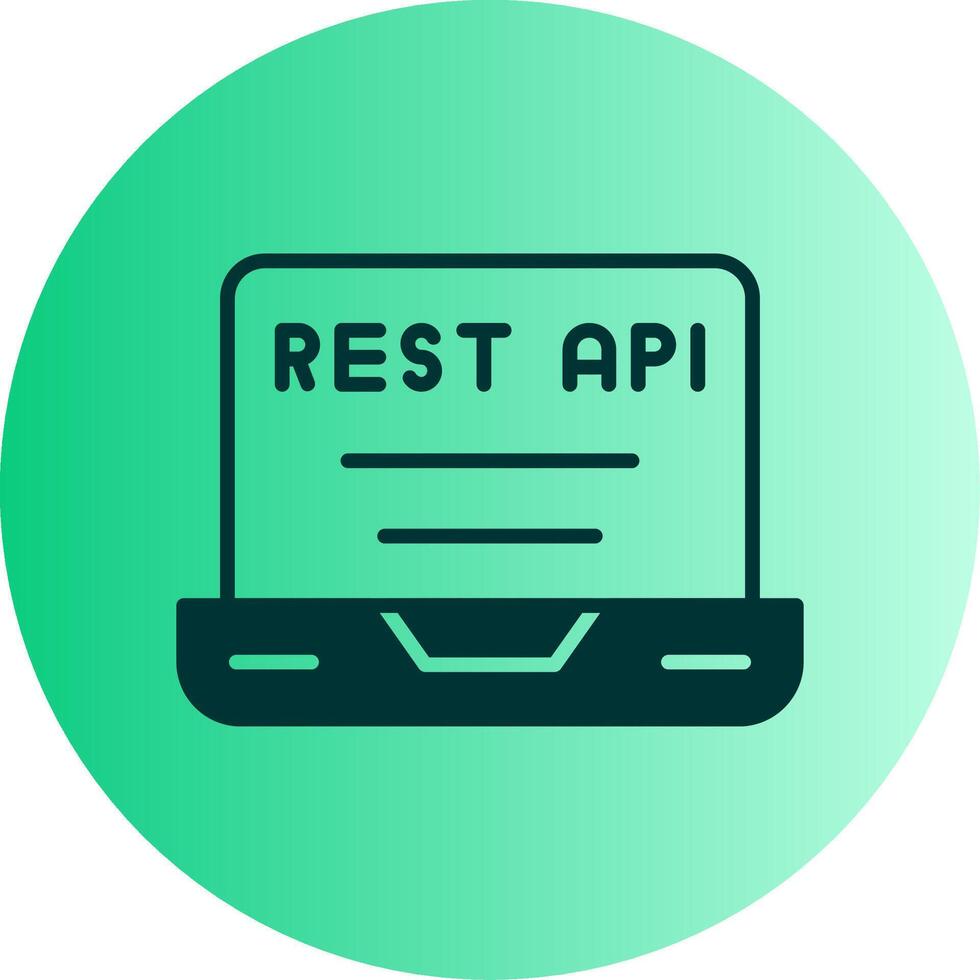 REST API Endpoint Symbol Glyph Gradient Two Tone Circle vector