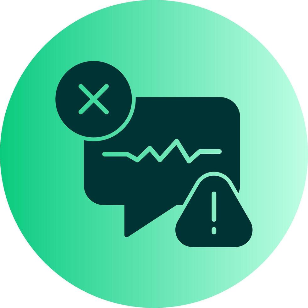 Authorization Failure Message Glyph Gradient Two Tone Circle vector