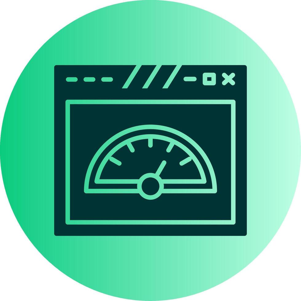 Optimized Page Speed Performance Glyph Gradient Two Tone Circle vector
