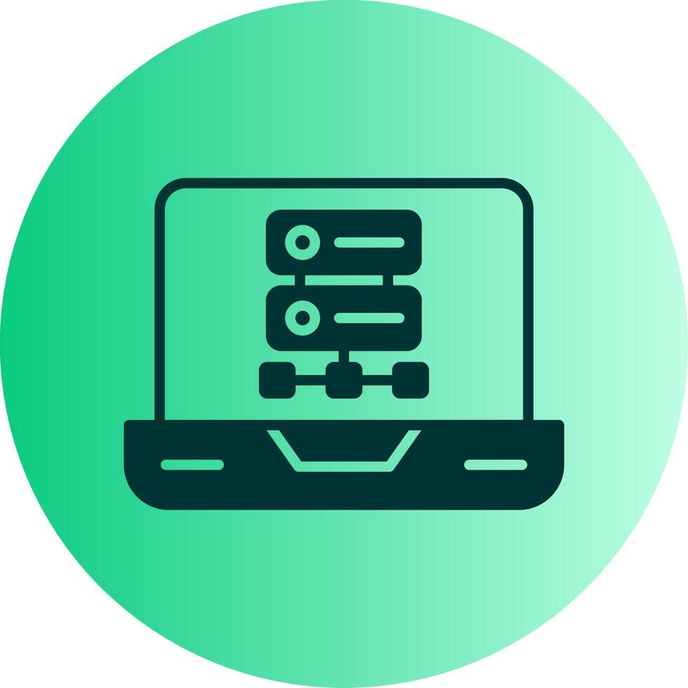 nosql flexible db estructura glifo degradado dos tono circulo vector