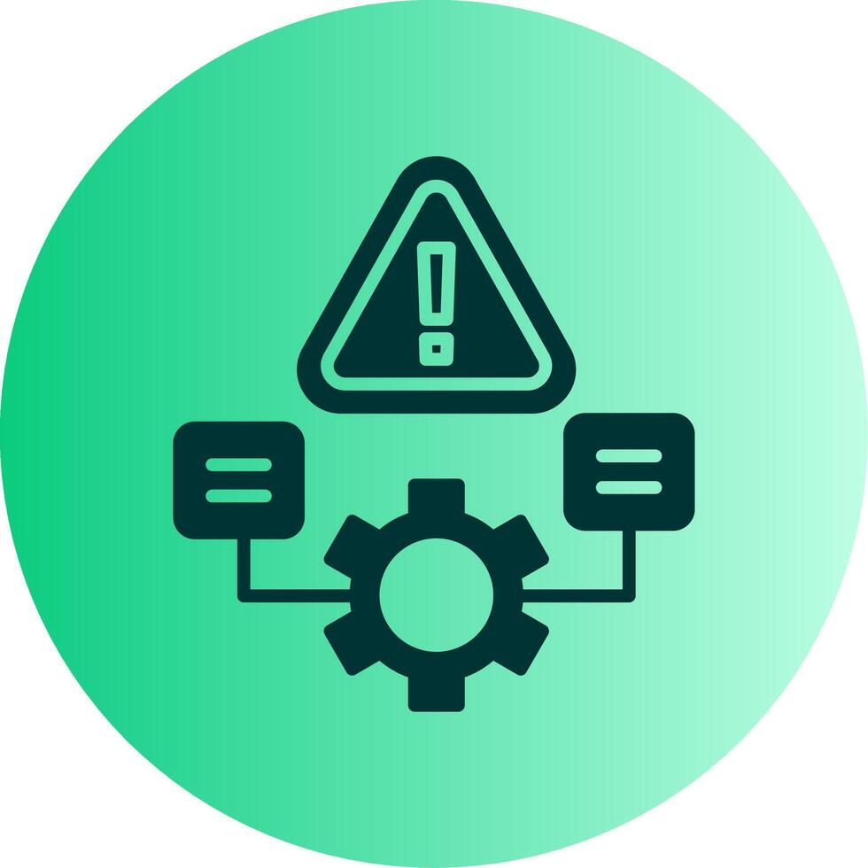 lógica error en programa glifo degradado dos tono circulo vector