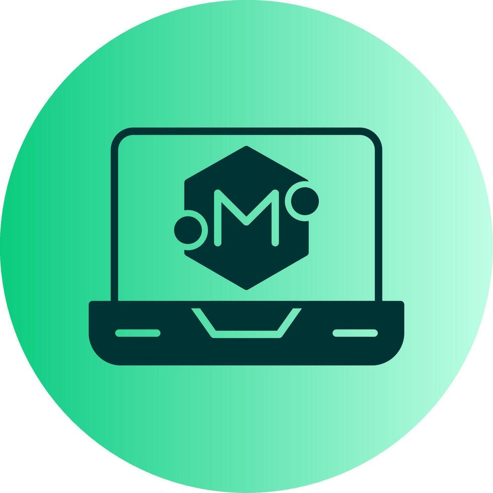 redis en memoria cache glifo degradado dos tono circulo vector