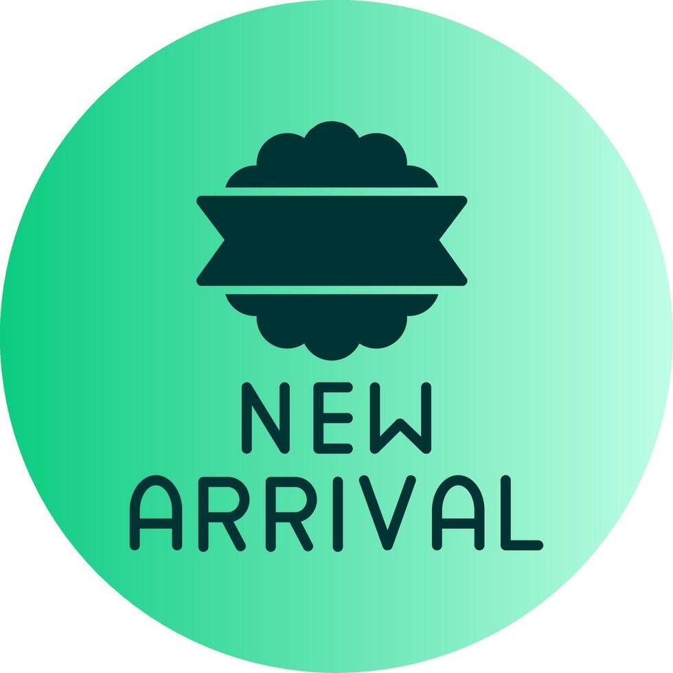 Fresh New Arrival Alert Glyph Gradient Two Tone Circle vector