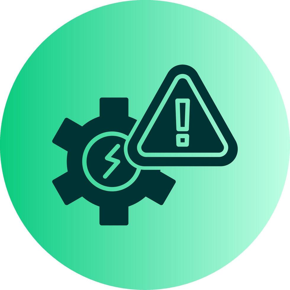 Configuration Error Message Glyph Gradient Two Tone Circle vector