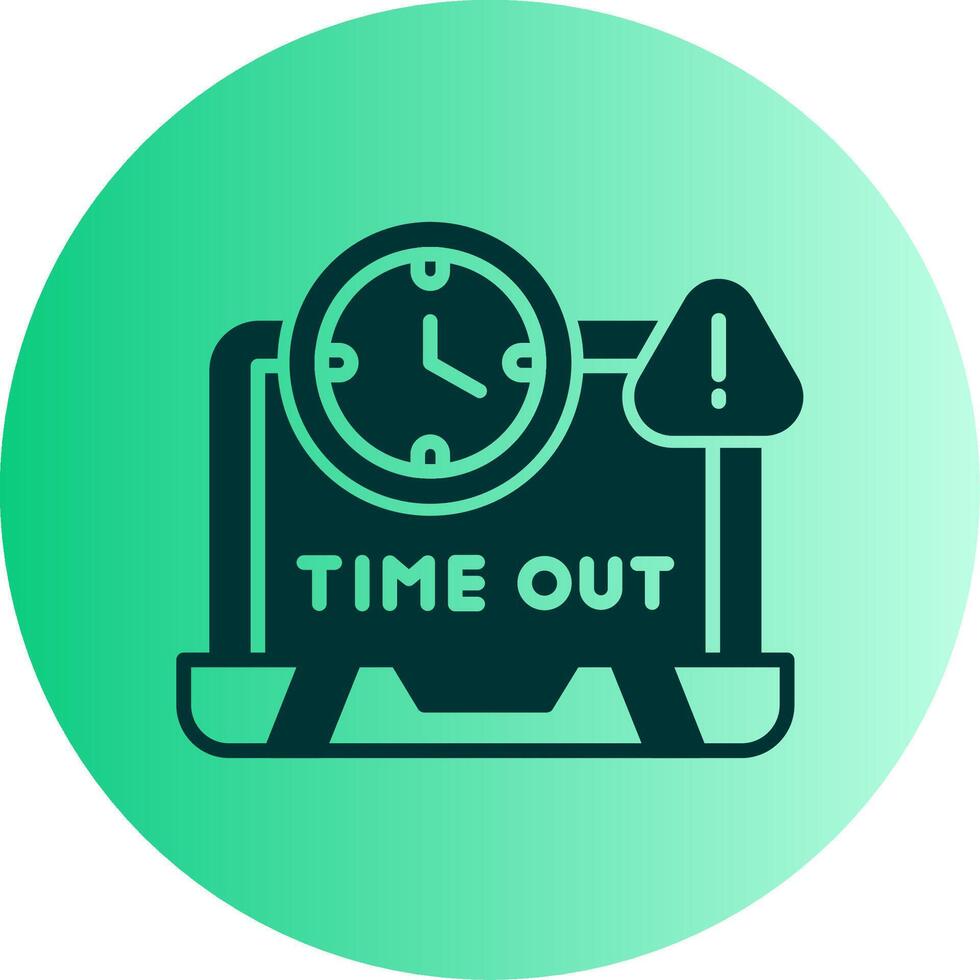Request Timeout Error Glyph Gradient Two Tone Circle vector