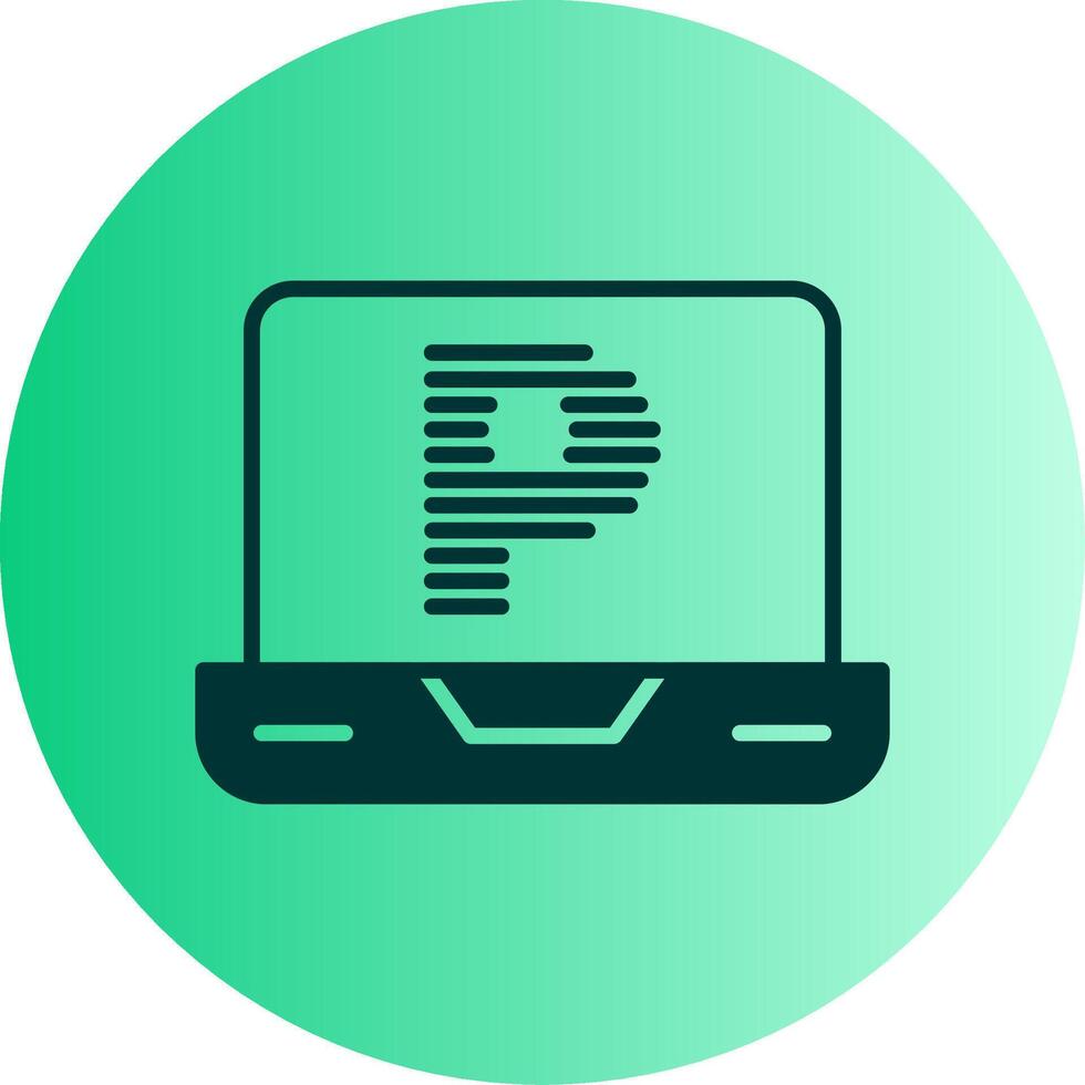 Prettier Code Formatter Icon Glyph Gradient Two Tone Circle vector