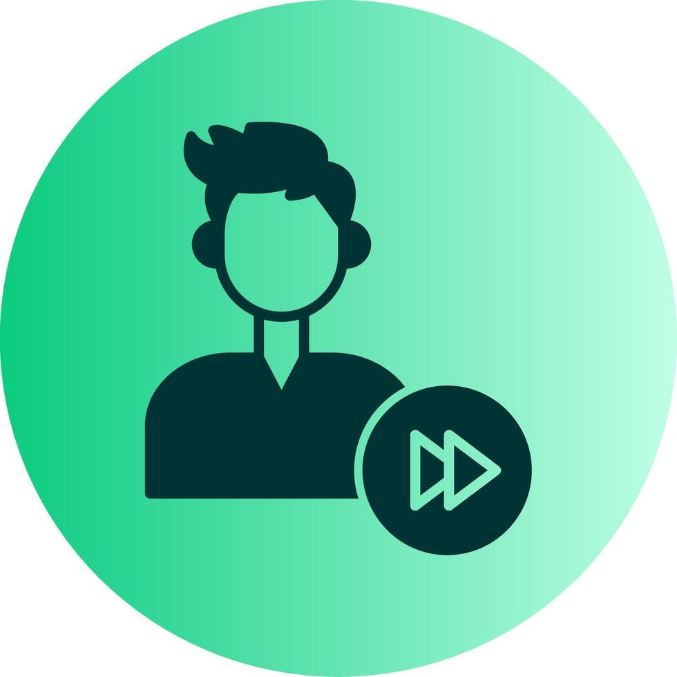 Fast Forward Glyph Gradient Two Tone Circle vector